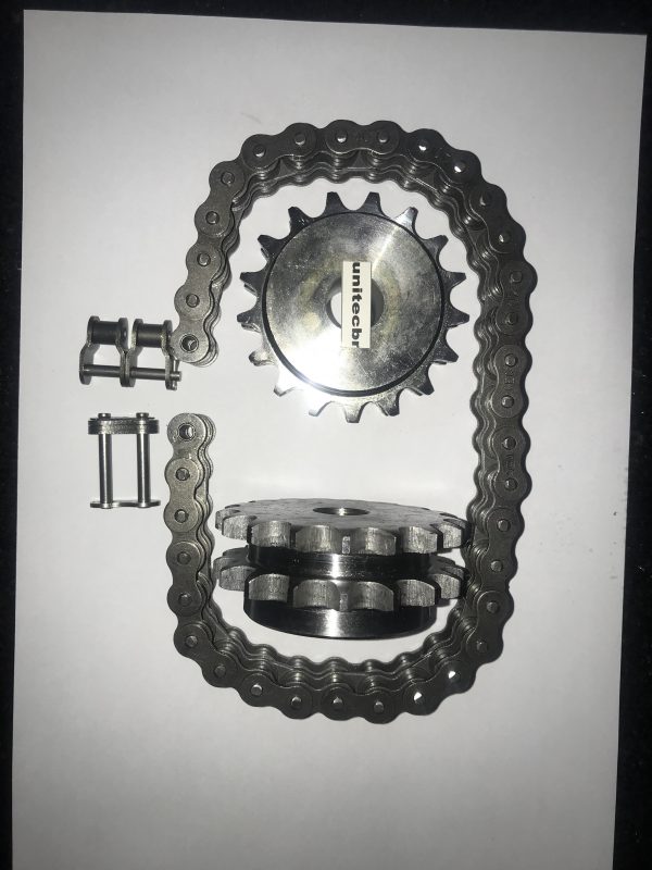 Kit engrenagens e corrente maq italianinha modelo P1 e P2